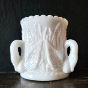 Vintage Westmoreland Milk Glass Swan Toothpick Holder Vintage Toothpick Holder